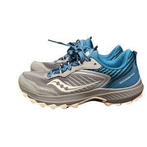 Saucony Excursion TR15 Trail Running Sneaker Shoe In Blue Grey Women’s Size 9